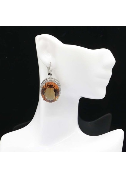 Zultanite Küpe 40X21MM Büyük Oval Takı Seti 17.5g Renk Değiştiren Sultanite Alexandrite Topaz Gümüş Küpe Kolye Göz Alıcı (Yurt Dışından) modelleri