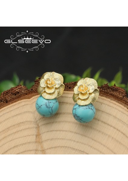Yeşil Kabuk Boncuk Glseevo 925 Ayar Gümüş Kulak Pin Doğal Yuvarlak Yeşim Bitki Kadınlar Için Küpe Bırakır 2022 Lüks Vintage Düğün Takı (Yurt Dışından) indirimleri