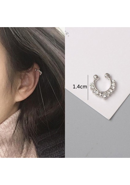 ES3190 Kore Moda Kelebek Kulak Manşet Piercing Olmadan Köpüklü Zirkon Kadın Klip Küpe Düğün Parti Takı Kulak Klipleri (Yurt Dışından)