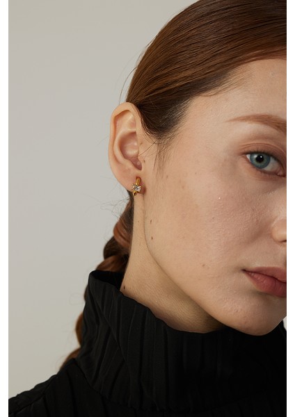 YH136A Altın Yhpup Paslanmaz Çelik Yuvarlak Cz Kulak Kemik Küpe Moda Altın Metal Delici Olmayan Kulak Klipleri Su Geçirmez Takı Buklet D'oreille (Yurt Dışından) fırsatları