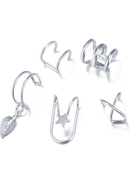 E875AYIN Moda Küçük Kulak Manşet Küpe Kadınlar Için Kulak Klipsi Altın Renk Hiçbir Piercing Sahte Kıkırdak Küpe (Yurt Dışından)