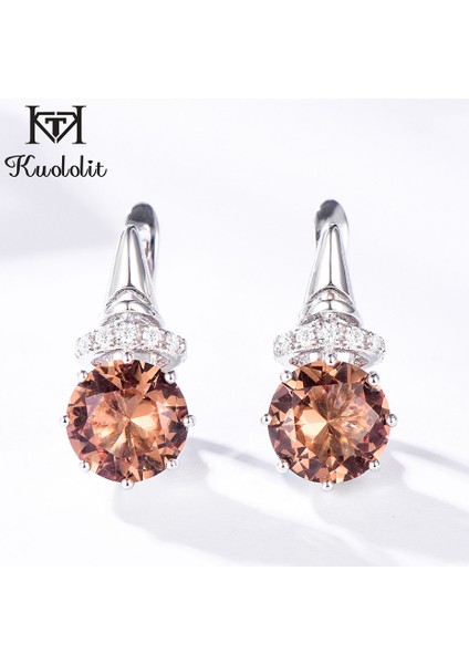 Akuamarin Kuololit Katı 925 Ayar Gümüş Diaspore Taş Küpe Mavimsi Yeşil Zümrüt Klip Küpe Kadınlar Için Trendy Güzel Takı (Yurt Dışından) indirimleri