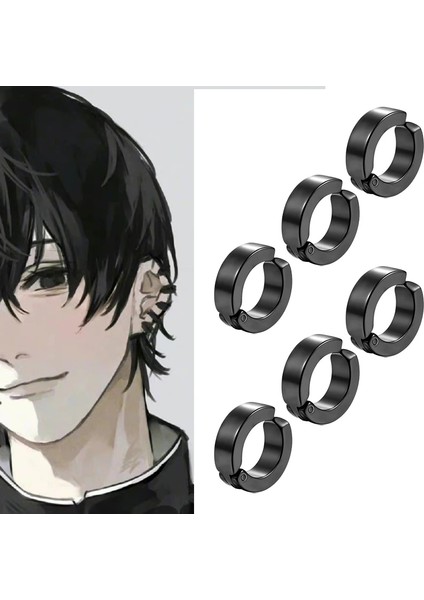 2 Adet Testere Adam Yoshida Hirofumi Cosplay Anime Kulak Klipsi Küpe Kadın Erkek Punk Siyah Hiçbir Deldi Sahte Kulak Daire Yeni Pop Takı (Yurt Dışından) fiyatları