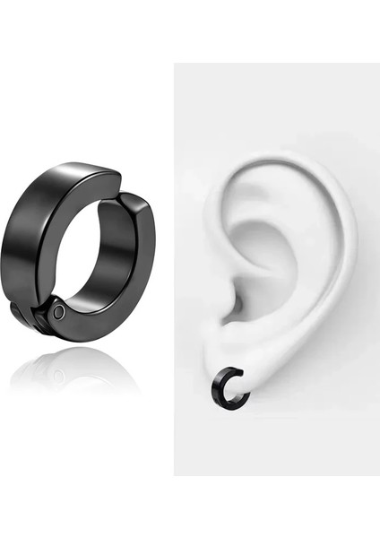 2 Adet Testere Adam Yoshida Hirofumi Cosplay Anime Kulak Klipsi Küpe Kadın Erkek Punk Siyah Hiçbir Deldi Sahte Kulak Daire Yeni Pop Takı (Yurt Dışından) indirimleri