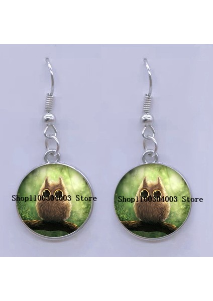 27 Moda Küpe Sevimli Baykuş Fotoğraf Cabochon Cam Charm Küpe Yüksek Kalite Kadın Deldi Küpe Hediyeler (Yurt Dışından)