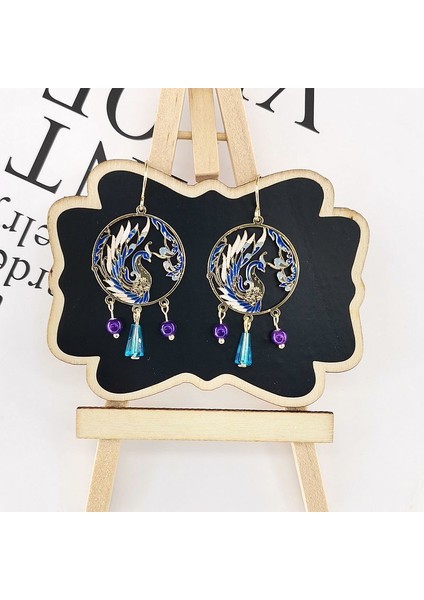 Stil 3 Içi Boş Phoenix Yuvarlak Şekil Boncuk Zincir Uzun Püskül Küpe Kadınlar Için Çin Tarzı Vintage Kulak Klipsi Kadın Hanfu Aksesuarları (Yurt Dışından) fırsatları