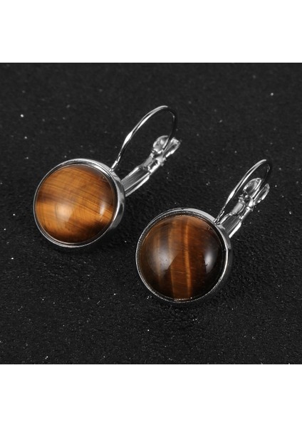 Labradorit 14 Stilleri Nabest Doğal Taş Fransız Leverback Küpe 12MM Lapis Lazuli Kristal Damızlık Kadınlar Damla Dangle Küpe Takı (Yurt Dışından) modelleri