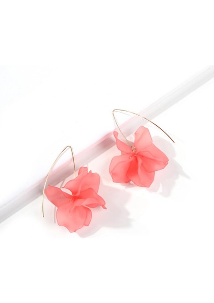 Yeşil Moda Reçine Çiçek Uzun Damla Küpe Kadın Renkli Tasarımlar Bohemia El Yapımı Petal Dangle Küpe Takı Hediyeler (Yurt Dışından)