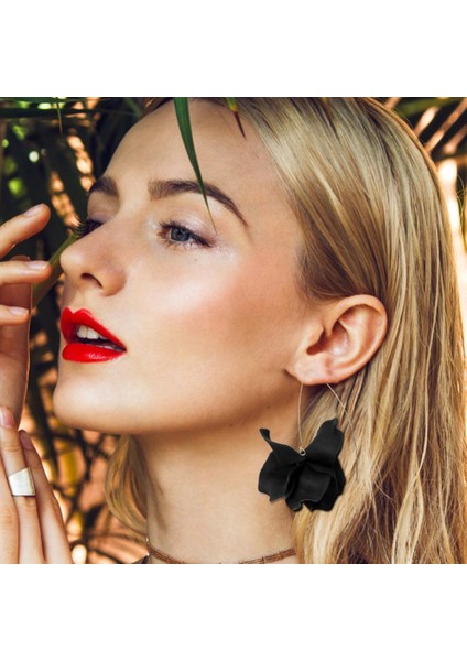 Yeşil Moda Reçine Çiçek Uzun Damla Küpe Kadın Renkli Tasarımlar Bohemia El Yapımı Petal Dangle Küpe Takı Hediyeler (Yurt Dışından)