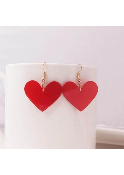 ES3489 Kırmızı Çiçek Dangle Küpe Kadınlar Için Metal Kelebek Asılı Küpe Abartılı Kulak Takı Trendi Yeni Pendientes Mujer (Yurt Dışından) indirimleri