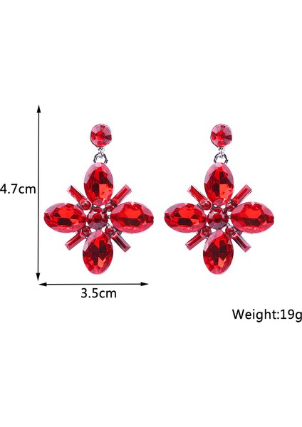 ES1232 Kırmızı Çiçek Dangle Küpe Kadınlar Için Metal Kelebek Asılı Küpe Abartılı Kulak Takı Trendi Yeni Pendientes Mujer (Yurt Dışından) modelleri