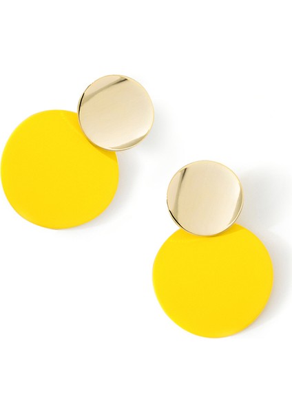 EK996 Sarı Renk Damla Küpe Kadınlar Için Trend Yaz Kore Tasarım Geometrik Çiçek Kalp Küpe Yaratıcı Tatlı Düğün Takı (Yurt Dışından) fırsatları