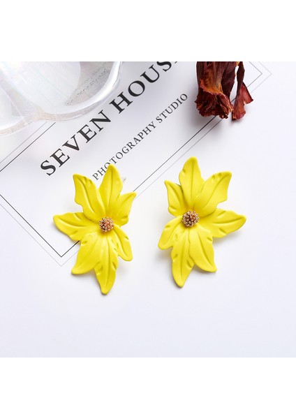 EK996 Sarı Renk Damla Küpe Kadınlar Için Trend Yaz Kore Tasarım Geometrik Çiçek Kalp Küpe Yaratıcı Tatlı Düğün Takı (Yurt Dışından) indirimleri