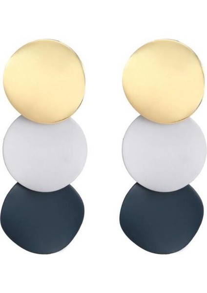 ERRZ16 Küpe Kadınlar Kızlar Için Dangler Eardrop Yaz Bohem Moda Sevimli Geometrik Yuvarlak Hediye Parti Renkli Takı (Yurt Dışından)