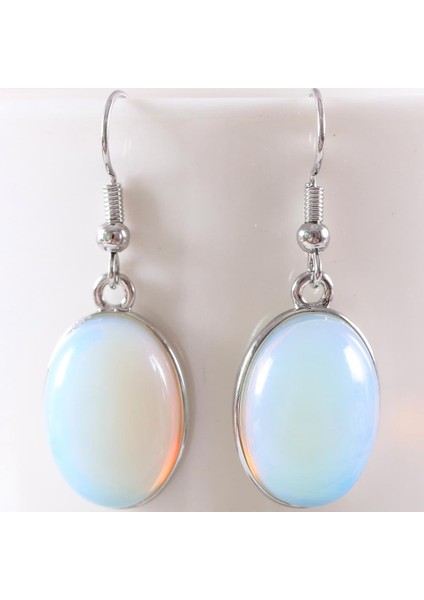 Mavi Kaplan Gözü Doğal Taş Beyaz Opal Howlite Dangle Küpe Kadınlar Için Mücevher Mavi Lapis Cabochon Cab Oval Boncuk Damla Küpe Moda Takı (Yurt Dışından) fırsatları