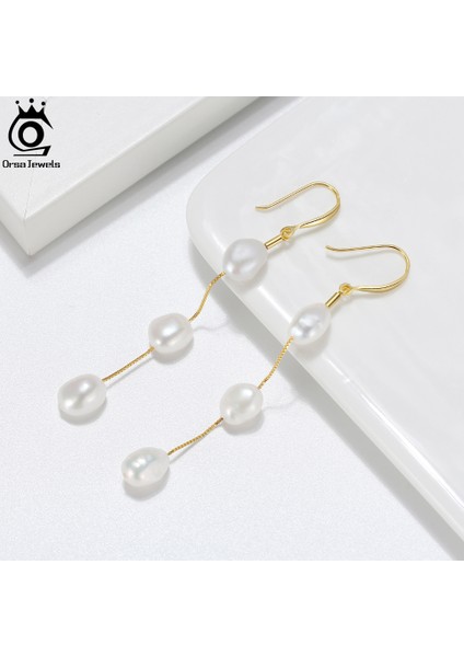 GPE07 Orsa Jewels El Yapımı 925 Ayar Gümüş Dangle Küpe Kadınlar Için Düzensiz Gerçek Doğal Barok Inciler Takı GPE12 (Yurt Dışından) indirimleri
