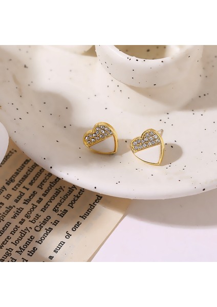 EK1355 Güzel Beyaz Renk Çiçek Dangle Küpe Kadınlar Için Kalp Çiçek Yuvarlak Yaprak Üçgen Inci Ilmek Düğün Takı Brincos Hediye (Yurt Dışından) indirimleri