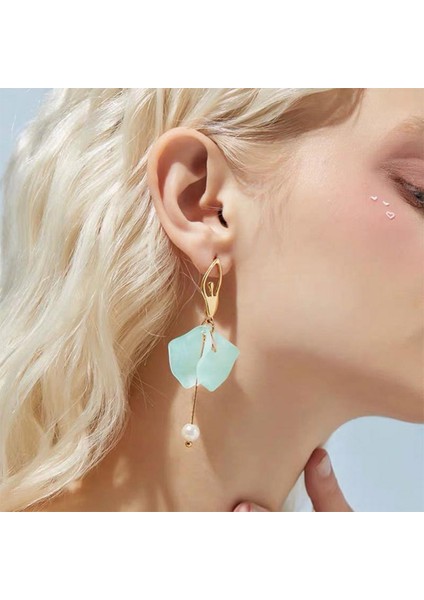 B03 Reçine Çiçek Inci Küpeler Bale Kız Uzun Püskül Dangle Küpe Düğün Parti Takı Hediye Bohemya Çiçek Damla Küpe (Yurt Dışından) fiyatları