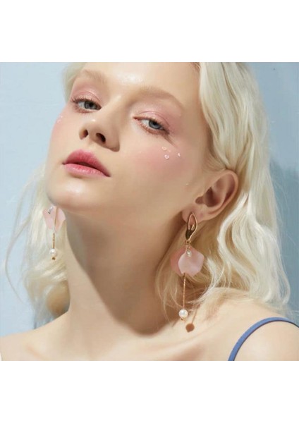 B03 Reçine Çiçek Inci Küpeler Bale Kız Uzun Püskül Dangle Küpe Düğün Parti Takı Hediye Bohemya Çiçek Damla Küpe (Yurt Dışından) modelleri