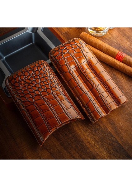 Cohiba Deri Croco 3'lü Puro Kılıfı Kesicili Kahve(56 Ring) fiyatları