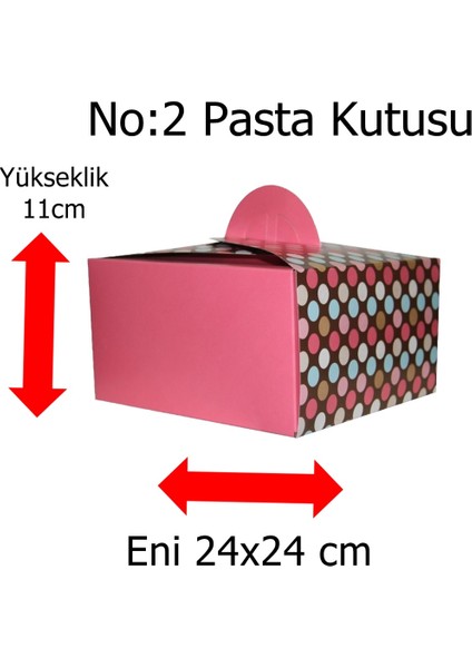 Pasta Kutusu  No:2 -11X24X24 cm Ebatlarda 1 Adet Gelecektir