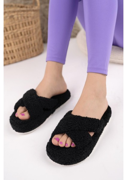 HAVLU Çapraz Kadın Ev Terliği Kışlık Terlik Ses Yapmaz modelleri