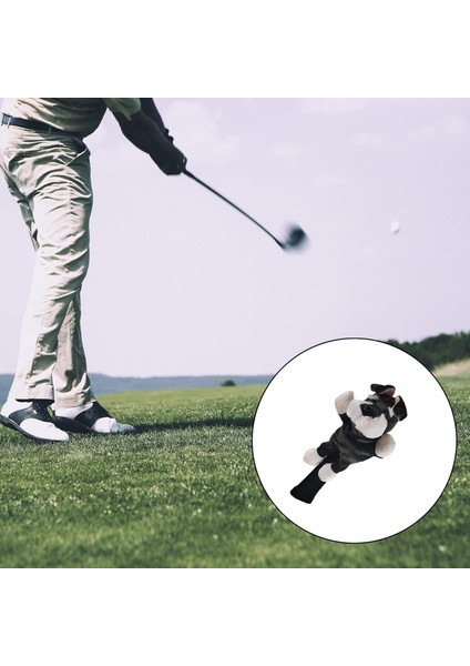 Yenilik Golf Kulübü Başörtüsü Yumuşak Hayvan Ahşap Sürücü Kafa Kapağı Evrensel. Köpek (Yurt Dışından)