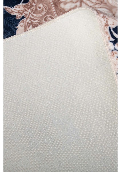 Şark Mavi 100X200 cm Büyük Ebat Banyo Halısı Tek Parça Kaymaz Taban Banyo Paspası