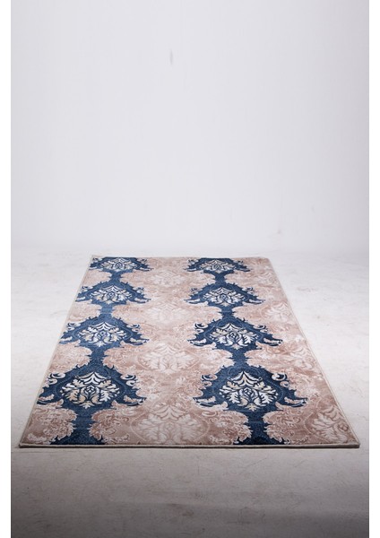 Şark Mavi 100X200 cm Büyük Ebat Banyo Halısı Tek Parça Kaymaz Taban Banyo Paspası