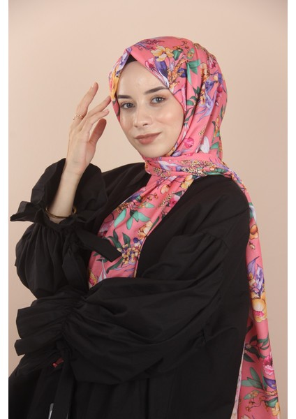 ŞEKER PEMBE Loryan Scarf Linen Summer Gül Şal