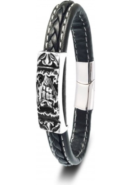 Çelik ve Deri Bileklik