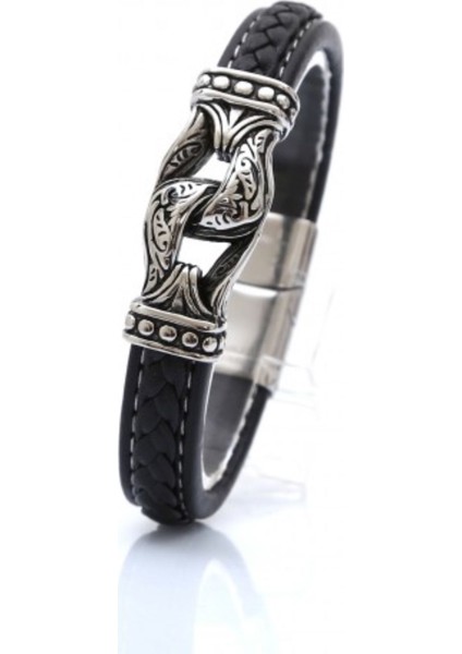 Zincir Modeli 316L Ayar Çelik ve Deri Bileklik modelleri