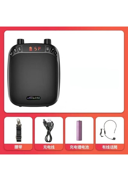 Küçük Arı Amplifikatörü Öğretmeni, Kablosuz Öğretim Sınıfı Için Küçük Kulaklıklı Mikrofon Hoparlörünü Kullanıyor (Yurt Dışından)