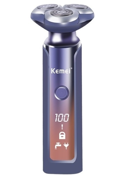Tıraş Makinesi KM-1941S Tam Vücut Yıkanabilir LCD Dijital Ekran Erkek Elektrikli Tıraş Makinesi (Yurt Dışından)