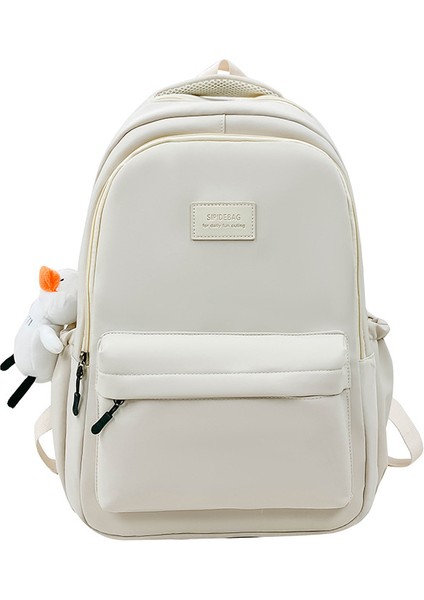 Schoolbag Kız Öğrenci Ortaokul Öğrencisi Lise Öğrencisi Büyük Kapasiteli Üniversite Öğrencisi Sırt Çantası Ins Tarzı Basit Sırt Çantası Bilgisayar Çantası (Yurt Dışından)