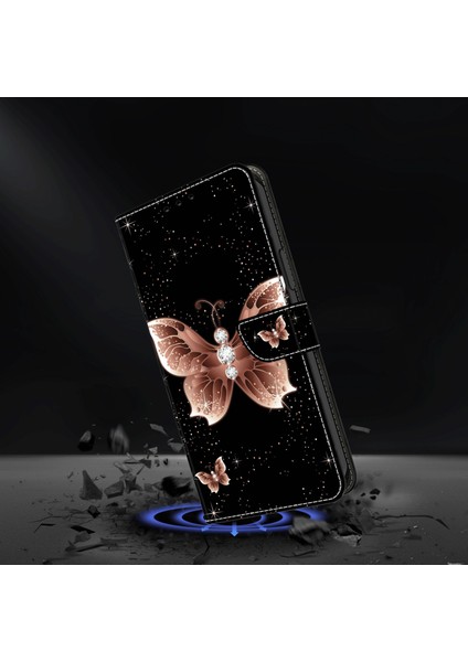 iPhone 13 Pro Max Cüzdan Stand Manyetik Kapak Deri Telefon Kılıfı (Yurt Dışından)