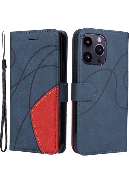 iPhone 15 Pro Max Telefon Deri Kılıf Cüzdan Stand Telefon Kapağı (Yurt Dışından)