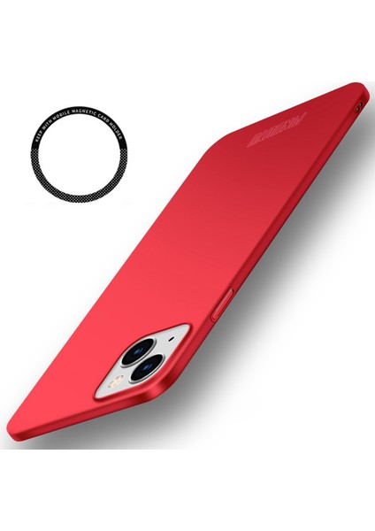 iPhone 15 Sert Pc Telefon Kılıfı Mat Slim Telefon Kapağı Manyetik Yüzük Tutucu (Yurt Dışından)