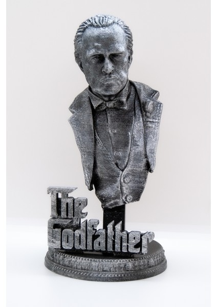 Godfather Büst Gümüş Eskitme Efsane Detaylar 18 cm