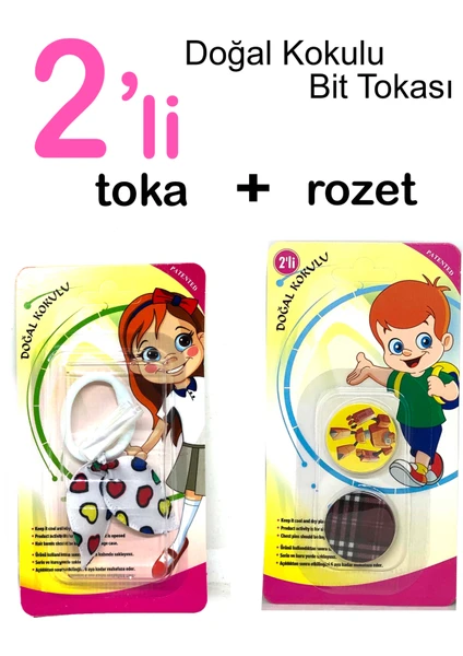 Stopper Doğal Kokulu Tavşan Kulaklıklı 1 Bit Tokası+ 2li Rozet Set