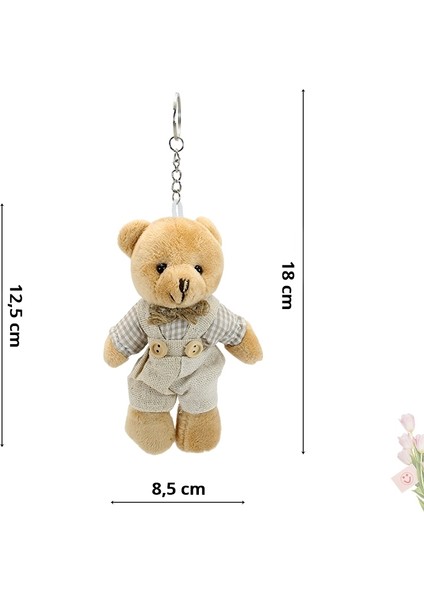 Kutulu Kıyafetli Pelüş Anahtarlık, Kurdeleli - Boy fırsatları