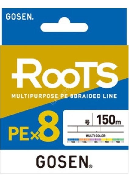 Gosen X8 Roots Pe 8 Örgü Spin Ip Misina 150MT Multi Color