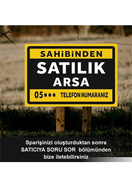 Satılık Arsa Levhası Tabelası 40X60 cm