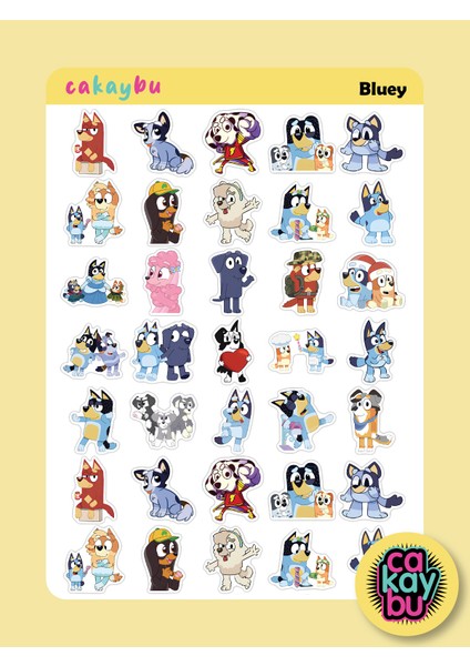 Bluey Sticker A4 1 Sayfa