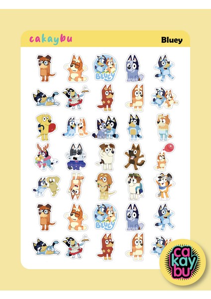Bluey Sticker A4 1 Sayfa