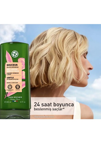 Yves Rocher Besleyici Kolay Tarama Saç Kremi - Normal- Kuru Saçlar - Douceur Organik Kestane Sütü  200 ml