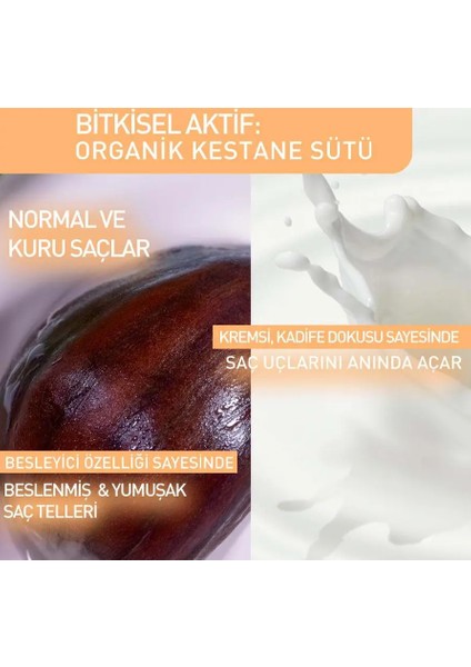 Yves Rocher Besleyici Kolay Tarama Saç Kremi - Normal- Kuru Saçlar - Douceur Organik Kestane Sütü  200 ml