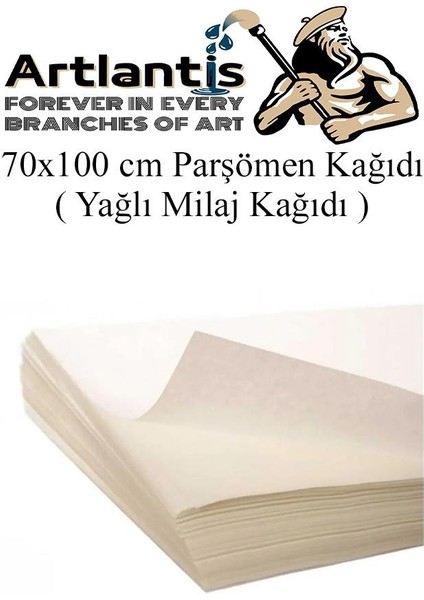 Parşömen Kağıdı Milaj Kağıdı 70X100 cm 5 Adet Yağlı Çizim Kağıdı Parşumen Ince Kopya Kağıdı