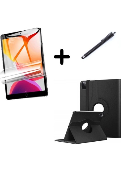 Apple iPad Pro 11 1. 2. 3. 4. Nesil Kılıf Dönen Tablet Kilifi Ekran Koruyucu+Kalem