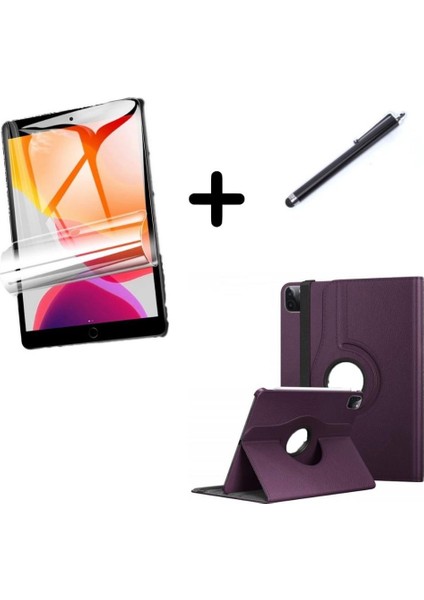 Apple iPad Pro 12.9 3. 4. 5. 6. Nesil Kılıf Dönen Tablet Kilifi Ekran Koruyucu+Kalem 2018-2022